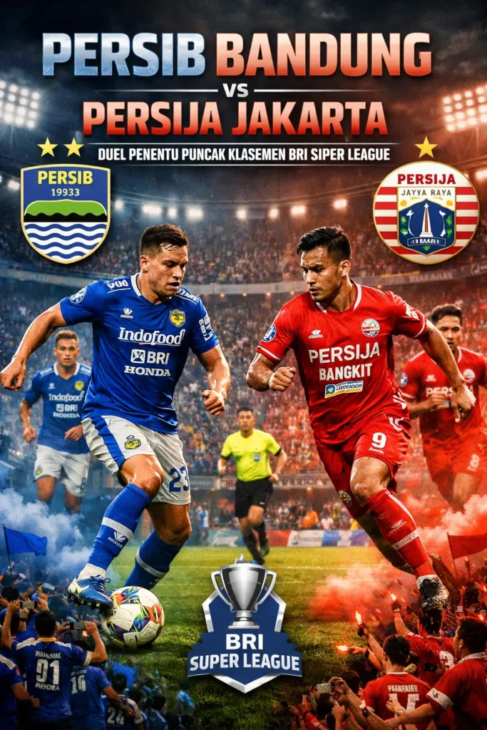 Persib Bandung vs Persija Jakarta Duel Penentu Puncak Klasemen BRI Super League