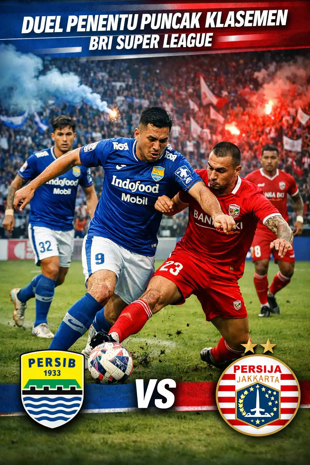 Read more about the article Persib Bandung vs Persija Jakarta: Duel Penentu Puncak Klasemen BRI Super League